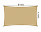 Vela 4x2.50 m 90% HDPE Beige Rectangular - Miniatura 2