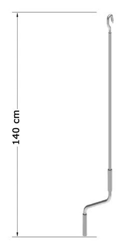 Manivela Metálica 140 cm. Para Toldos Roller