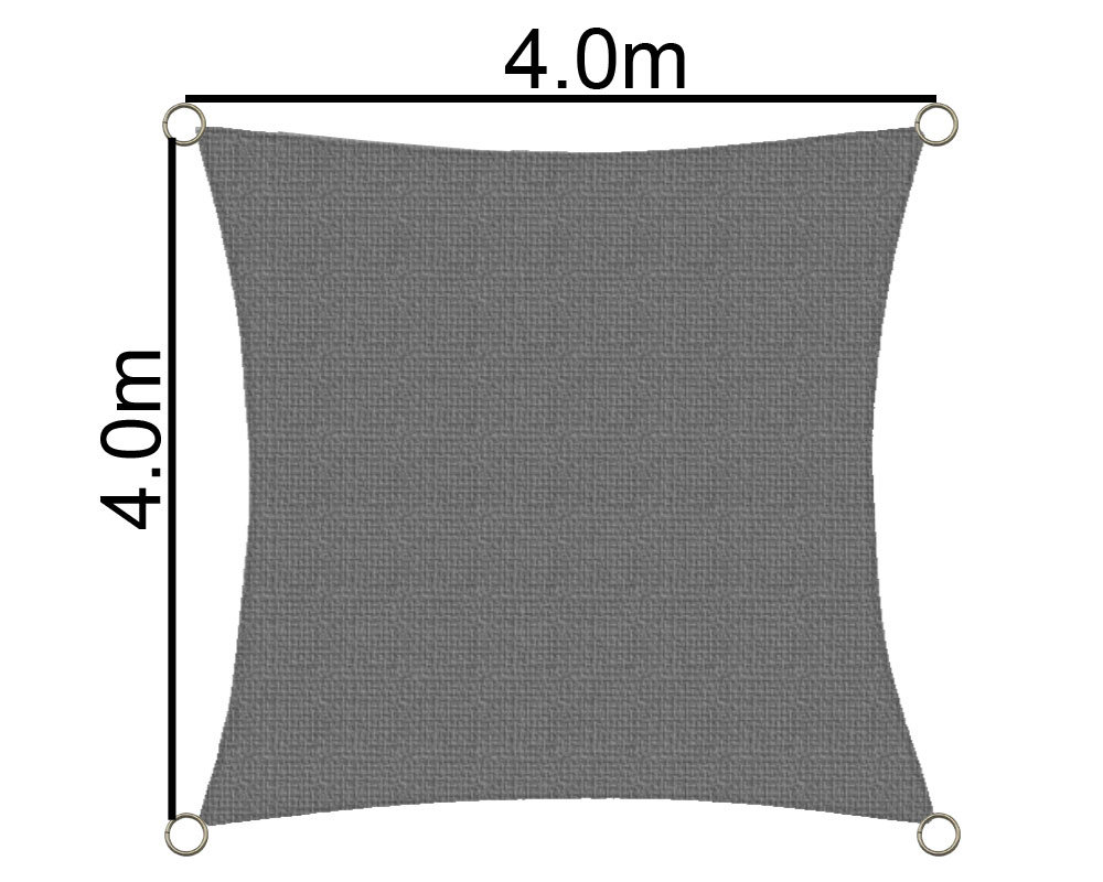 Vela 4x4 m 95% HDPE Beige cuadrada 4