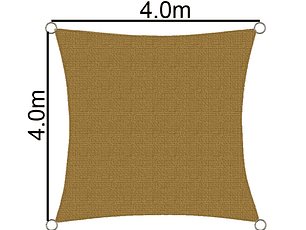 Toldo Vela 4x4 mt 95% HDPE Beige