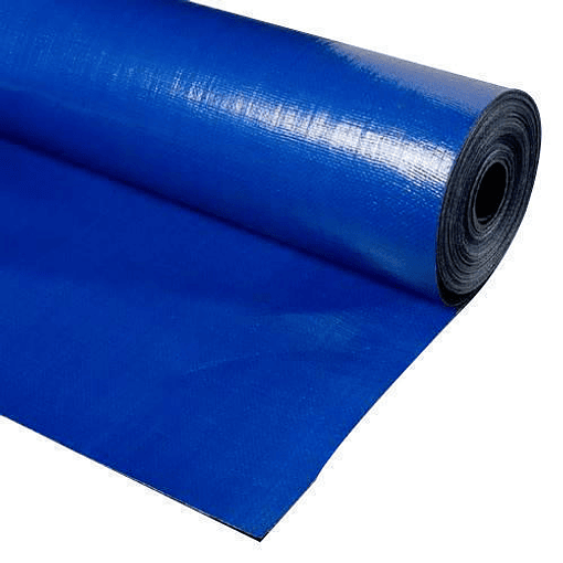 Rollo de Tarpaulin 4 mt de ancho y 50 mt de largo Azul Gris (piso carpa)