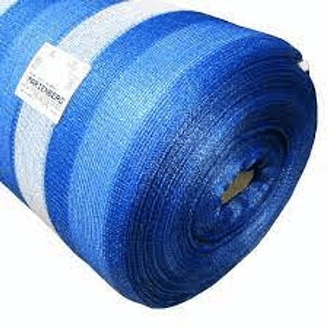 Rollo 80% sombra Azul Blanco 4.20 mt ancho 100 mt largo