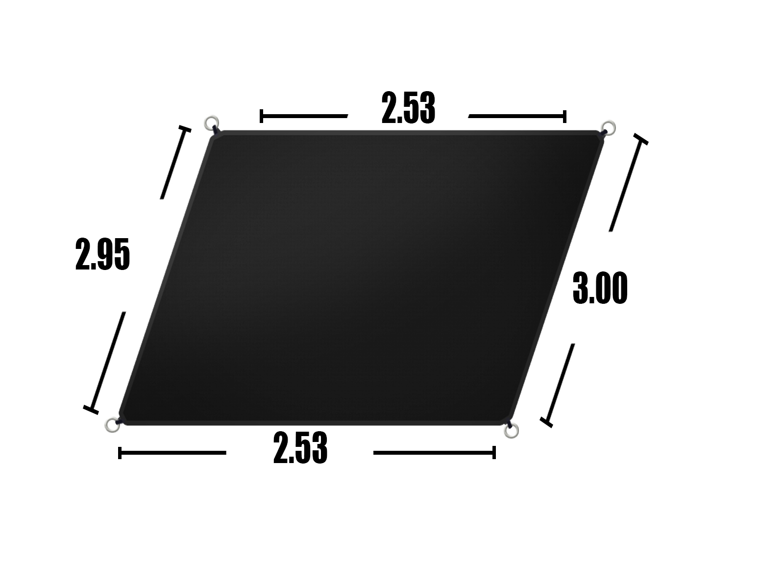 Toldo vela material  POLIESTER NEGRO tela repelente al agua con filtro UV 1