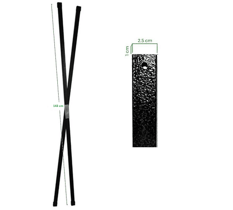 Repuesto para toldo plegable estandar set de Varas repuestos 143 cm