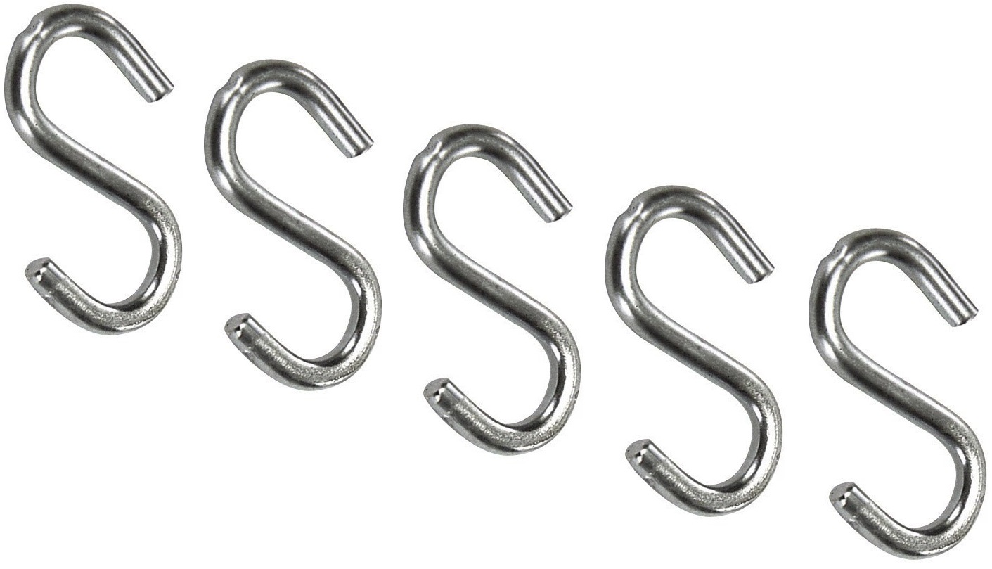 Gancho S Hierro Zincado 50 mm Paquete de 3 unidades 1