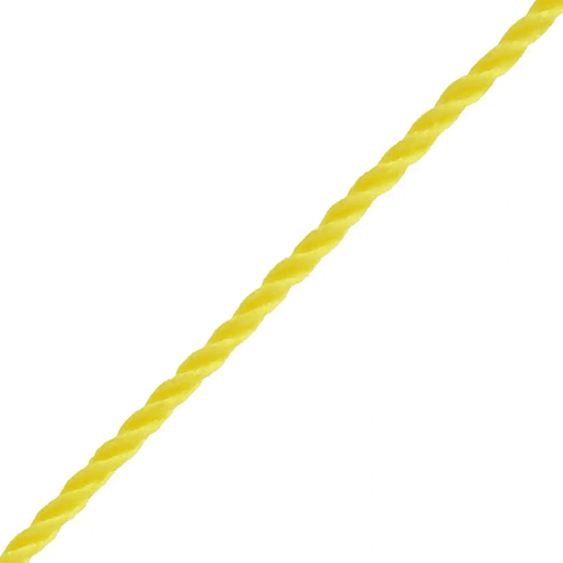 Cordel plastico Amarillo de 4 MM