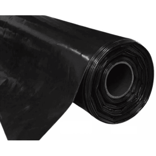 Rollo de Polietileno negro 3m x 100 mts de 100 micrones