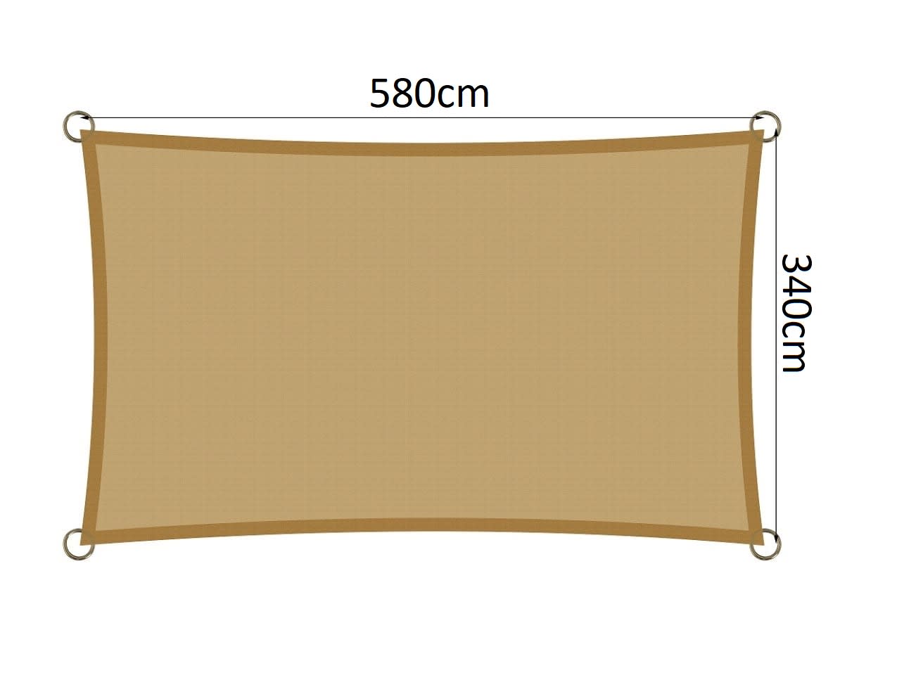 Vela 3.5 x 6.00 mt HDPE 95% sombra 2