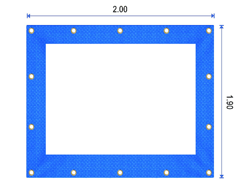 Cierre perimetral para toldo 2X2 con ventana