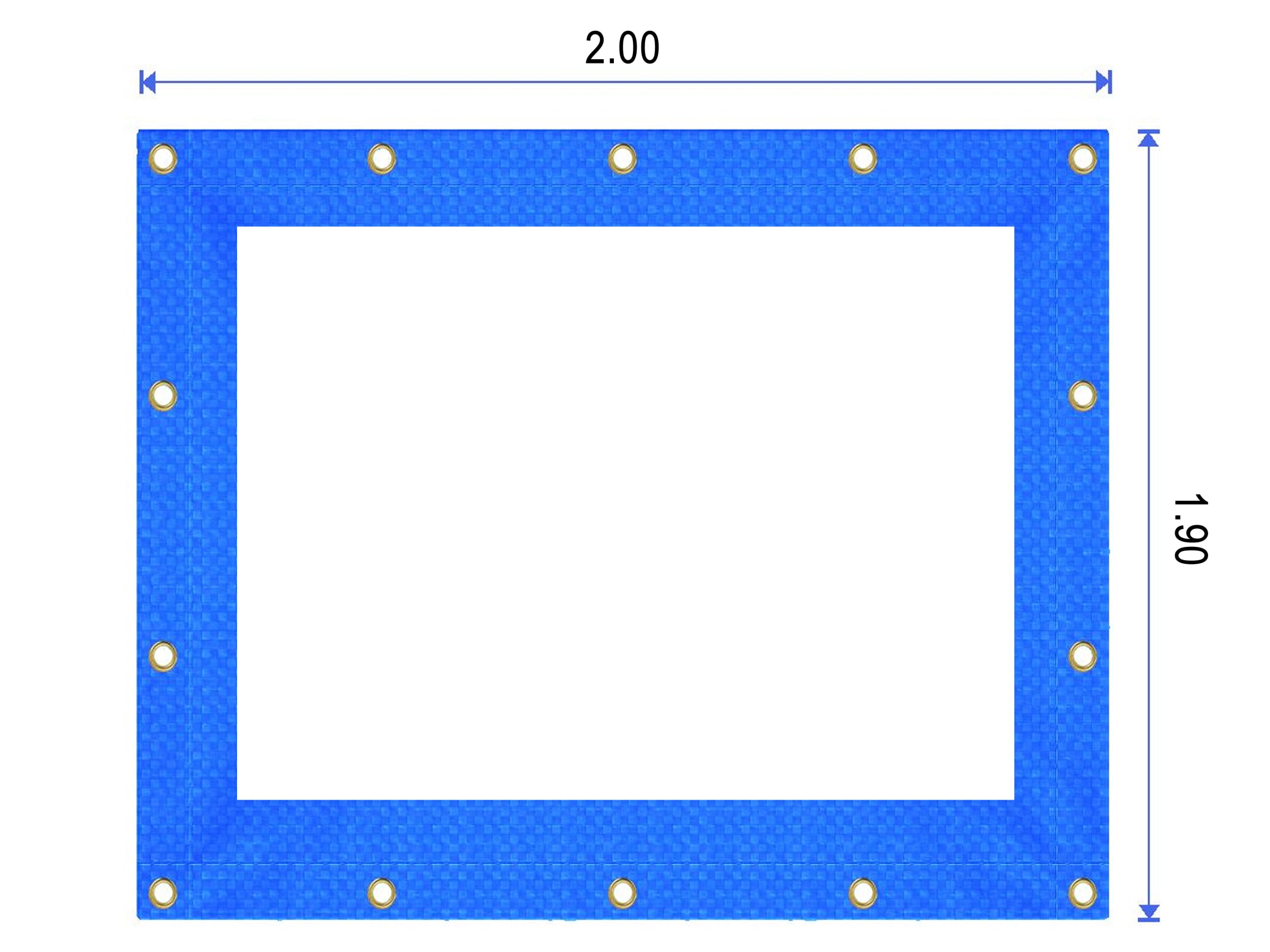 Cierre perimetral para toldo 2X2 con ventana 1