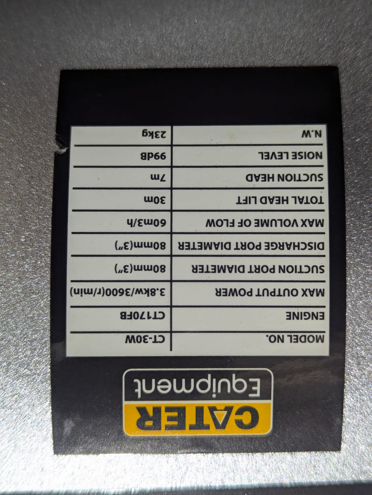 Motobomba Cater hammer de 7.5 hp 4