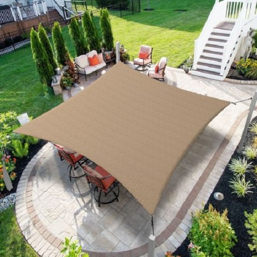 Vela 3.50 x 3.50 m 90% HDPE Beige  2