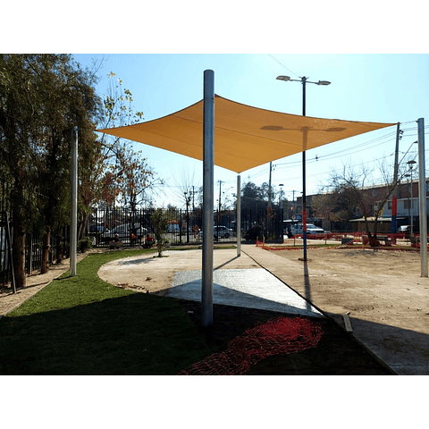 Toldo Vela 3.50 x 3.50 mt Cuadrado 90% HDPE