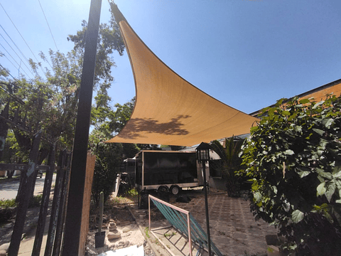 Vela 7x6 mt 90% HDPE Beige Rectangular