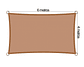 Vela 7x6 mt 90% HDPE Beige Rectangular - Miniatura 2