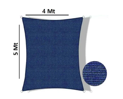 Vela 4 x 5 mt 95% HDPE Azul 