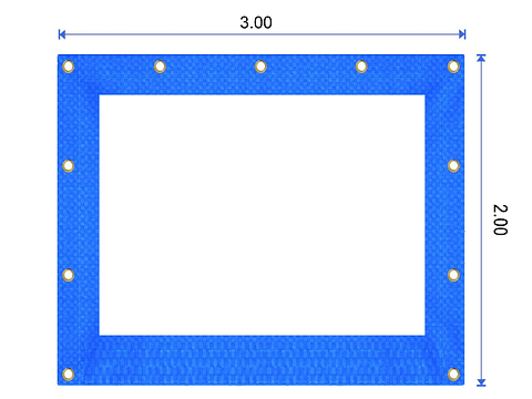 Cierre perimetral para toldo 3X2 con ventana