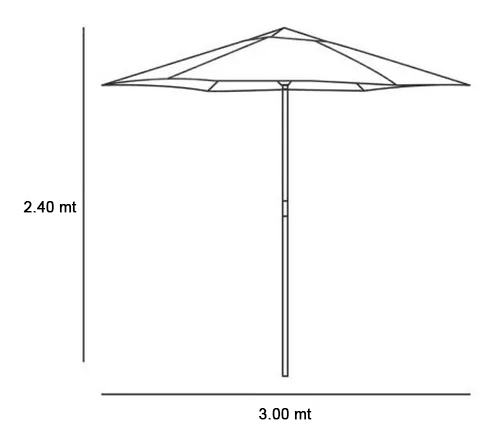 Quitasol de 3 metros de diametro 2