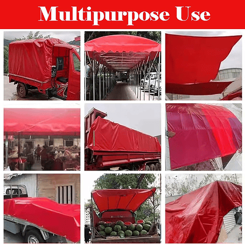 Piso carpa Tarpaulin 2 mt de ancho vendido por metro rojo