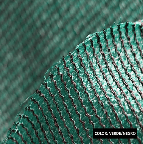 Malla 90% sombra Verde negro, 420 cm de ancho