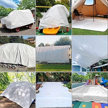 Rollo Tarpaulin BLANCO 2,00 mt de ancho y 100,00 mt largo (piso carpa) 2