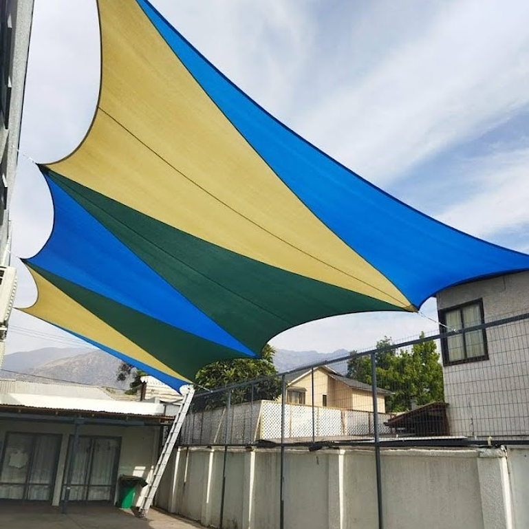 Vela 4.10 x 4.00 mt 90% HDPE Verde rectangular 1