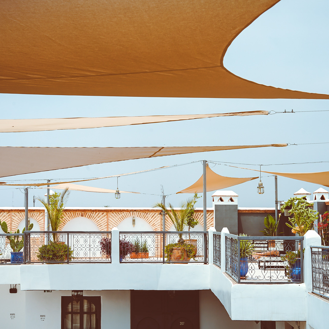 Vela 8x4 mt HDPE 90% Beige Rectangular 3