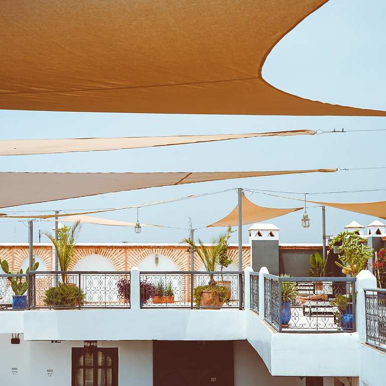 Vela 8x4 mt HDPE 90% Beige Rectangular 3