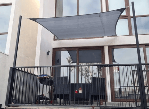 Vela sombreadora 3X3 mt 90% HDPE Gris