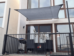 Vela sombreadora 3X3 mt 90% HDPE Gris