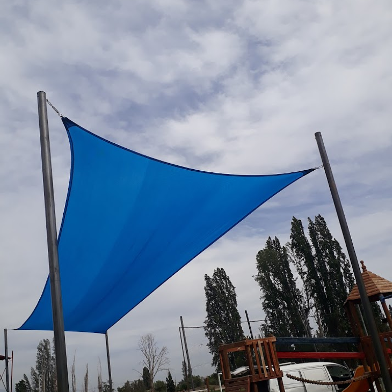 Vela sombreadora 3X3 mt 90% HDPE Azul 1