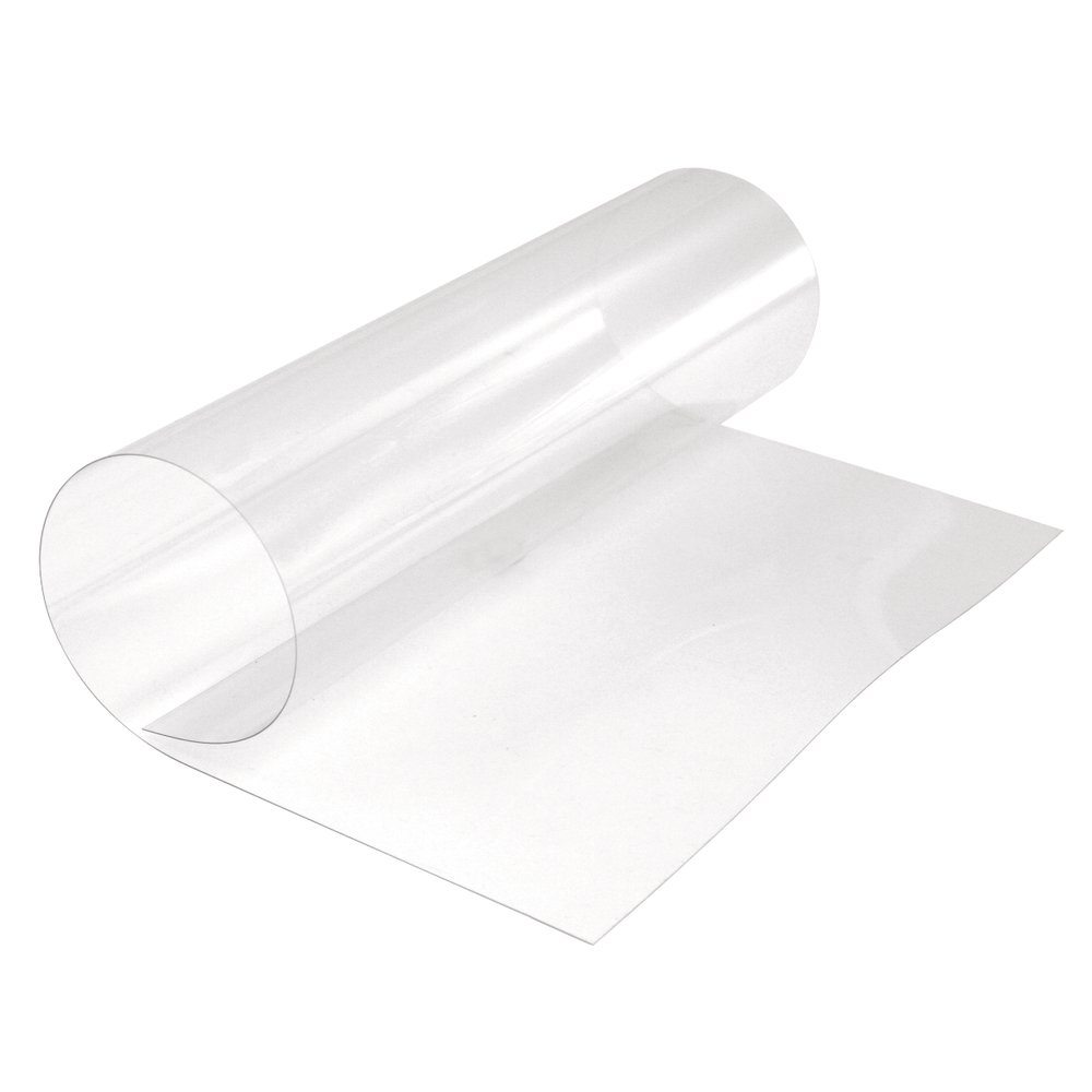 Mica transparente PVC 1.80 MTS ancho 0.50 mm vendido por Metro 