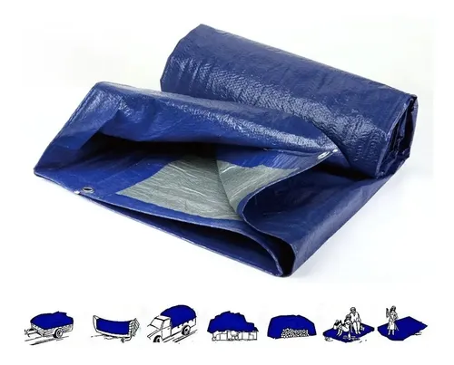 Lona 100% impermeable Azul Marino 2 mt ancho x metro. 1