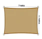 Vela 7x6 mts 95% HDPE Beige  - Miniatura 2