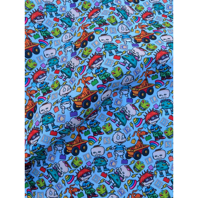 NUEVO ! CARICATURAS 90 ,   Lona Oxford   8 diseños 70x50 cm 