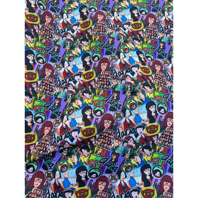 NUEVO ! CARICATURAS 90 ,   Lona Oxford   8 diseños 70x50 cm 
