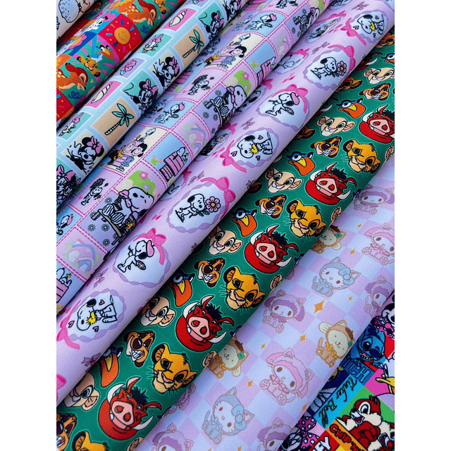 NUEVO ! CARICATURAS 6 ,   Lycra Dupont    8 diseños 70x50 cm 