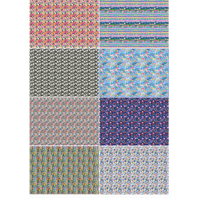 NUEVO FLORAL 5,   Lona Oxford   8 diseños  70x50 cm 