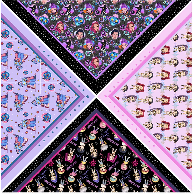 TELA LYCRA FRIA k-pop Bandana infantil 