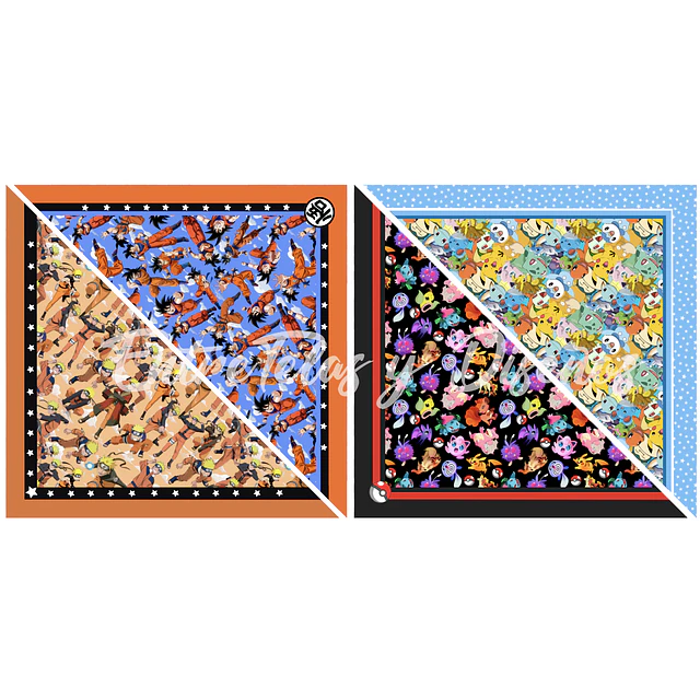 Pack Bandana INFANTIL 1 FRANELA FANTASIA