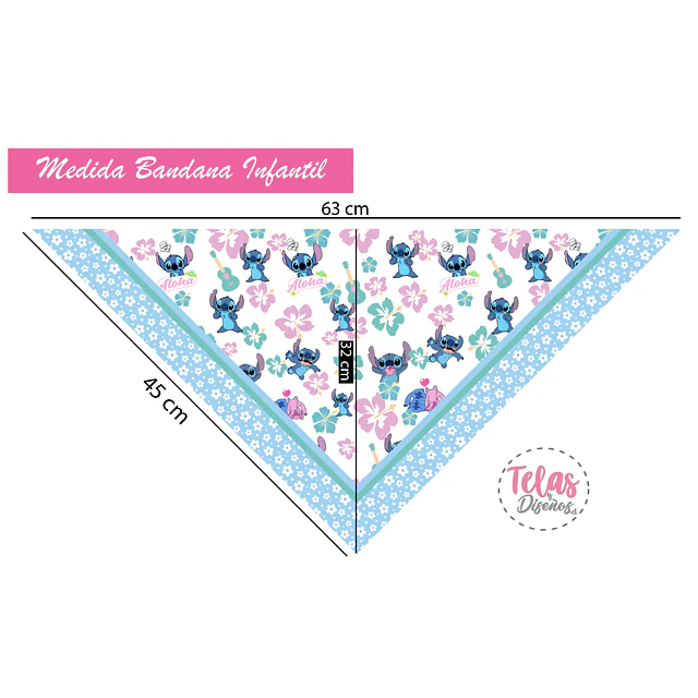 Pack Bandana INFANTIL 2- FRANELA FANTASIA