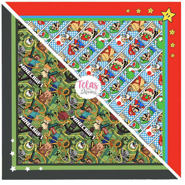 Pack Bandana INFANTIL 2- FRANELA FANTASIA