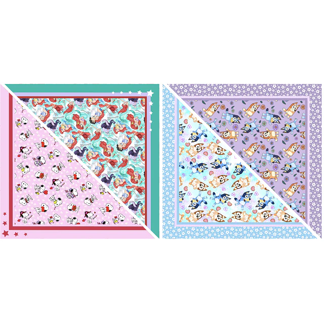 Pack Bandana INFANTIL 1 FRANELA POLIALGODON DISEÑOS ACTUALIZADOS
