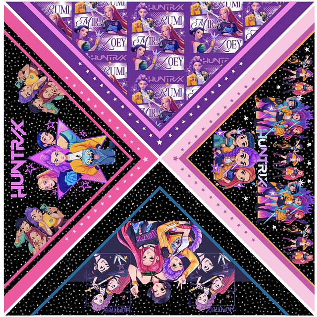 TELA FRANELA POLI ALGODON  kpop Bandana infantil 