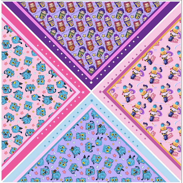 TELA FRANELA POLI ALGODON  kpop Bandana infantil 