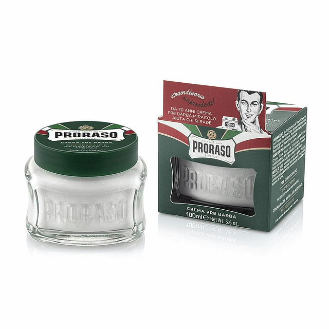 Proraso Crema acondicionadora preafeitada para hombres, hidratante y nutritiva para barbas gruesas con aceite de sándalo