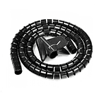 ATLANTICSWIRE AW-SPIRAL espiral reunidor de cables 20MM 2MT negro INC. herramienta 2
