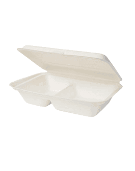 Pack de 25 Envases Almuerzo con división compostables