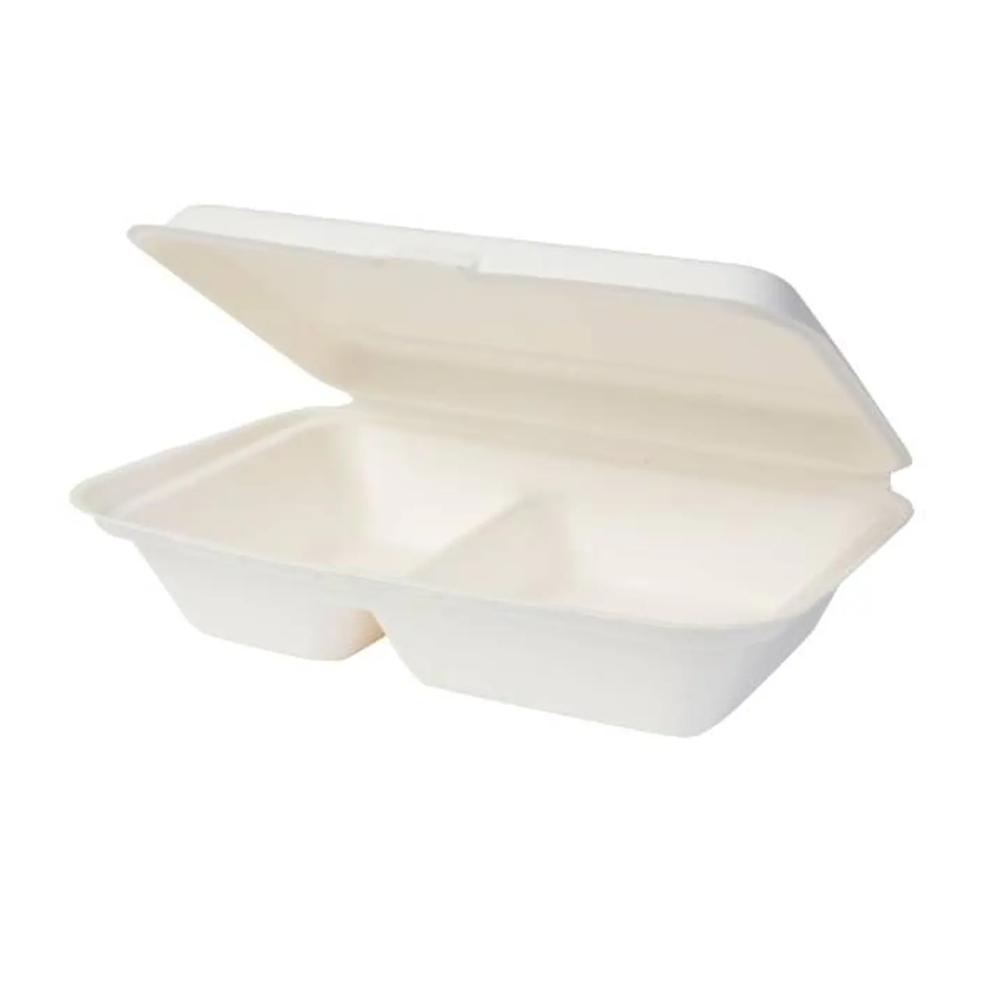 Pack de 25 Envases Almuerzo con división compostables 1
