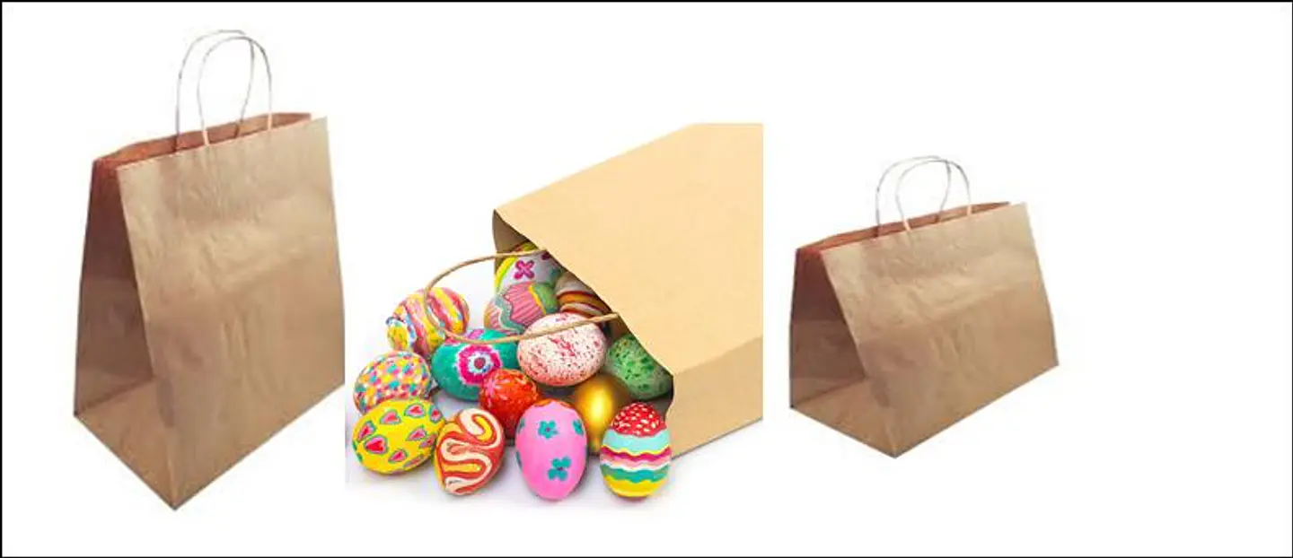 Pack de 12 Bolsas Kraft con asas 21 de Alto 16 de Ancho 8 de Fuelle  4